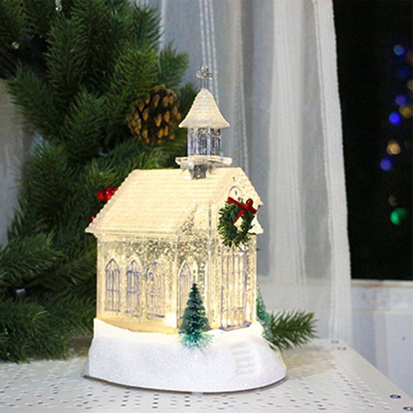 Water Swirling Christmas Church